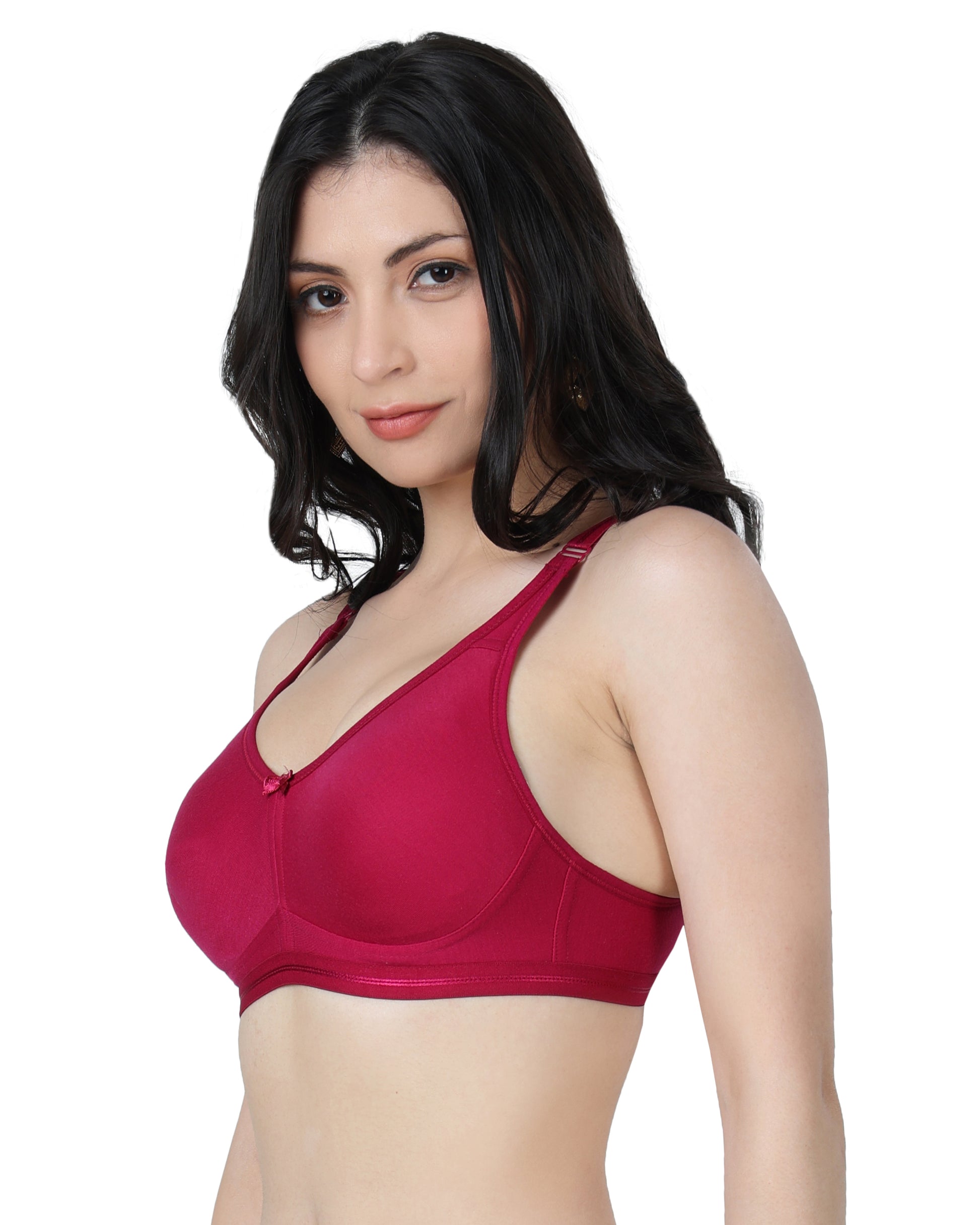 Full Coverage Seamless Non Padded bra Assorted colour 6 Pcs Pack