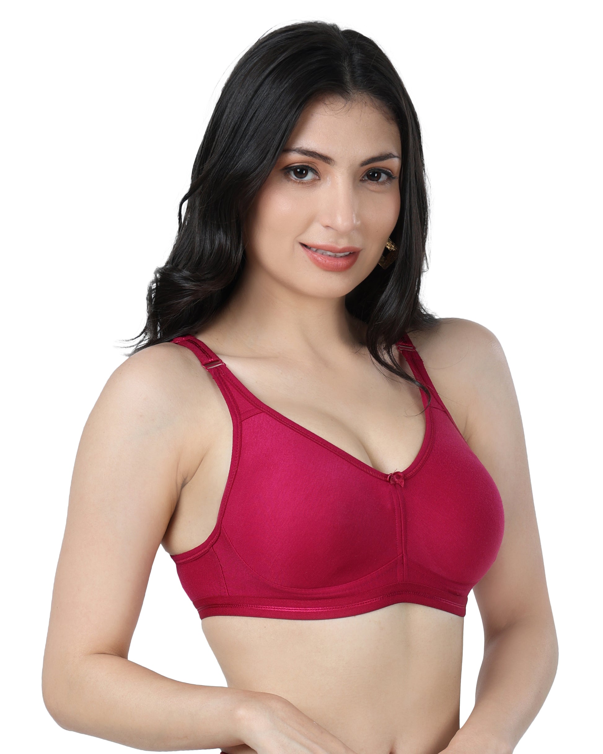 Full Coverage Seamless Non Padded bra Assorted colour 6 Pcs Pack