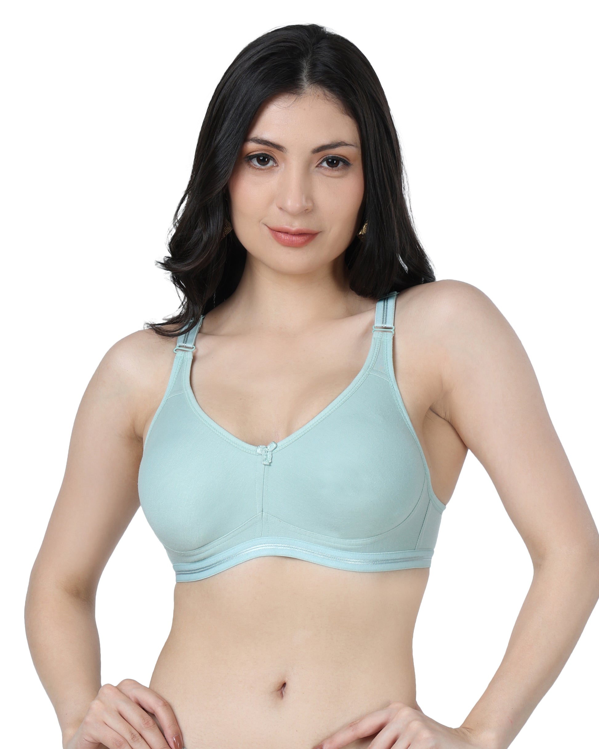Full Coverage Seamless Non Padded bra Assorted colour 6 Pcs Pack