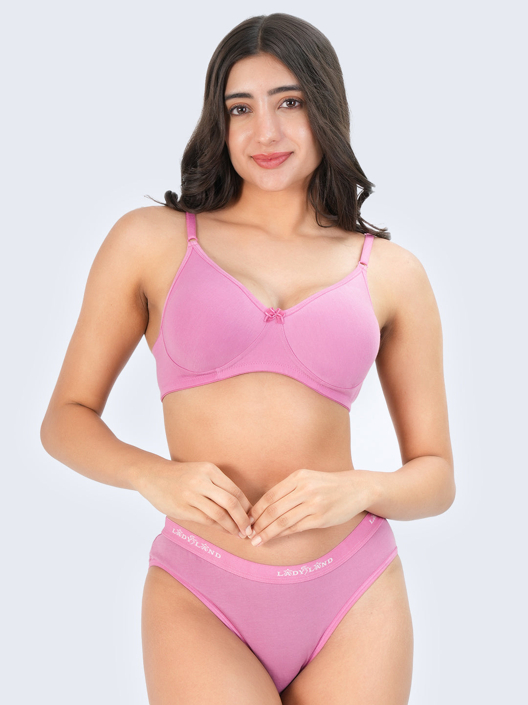 Seamless Bra & Panty Assorted Colour 3 Pcs Pack
