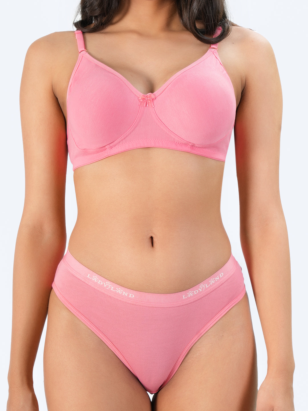 Seamless Bra & Panty Assorted Colour 3 Pcs Pack