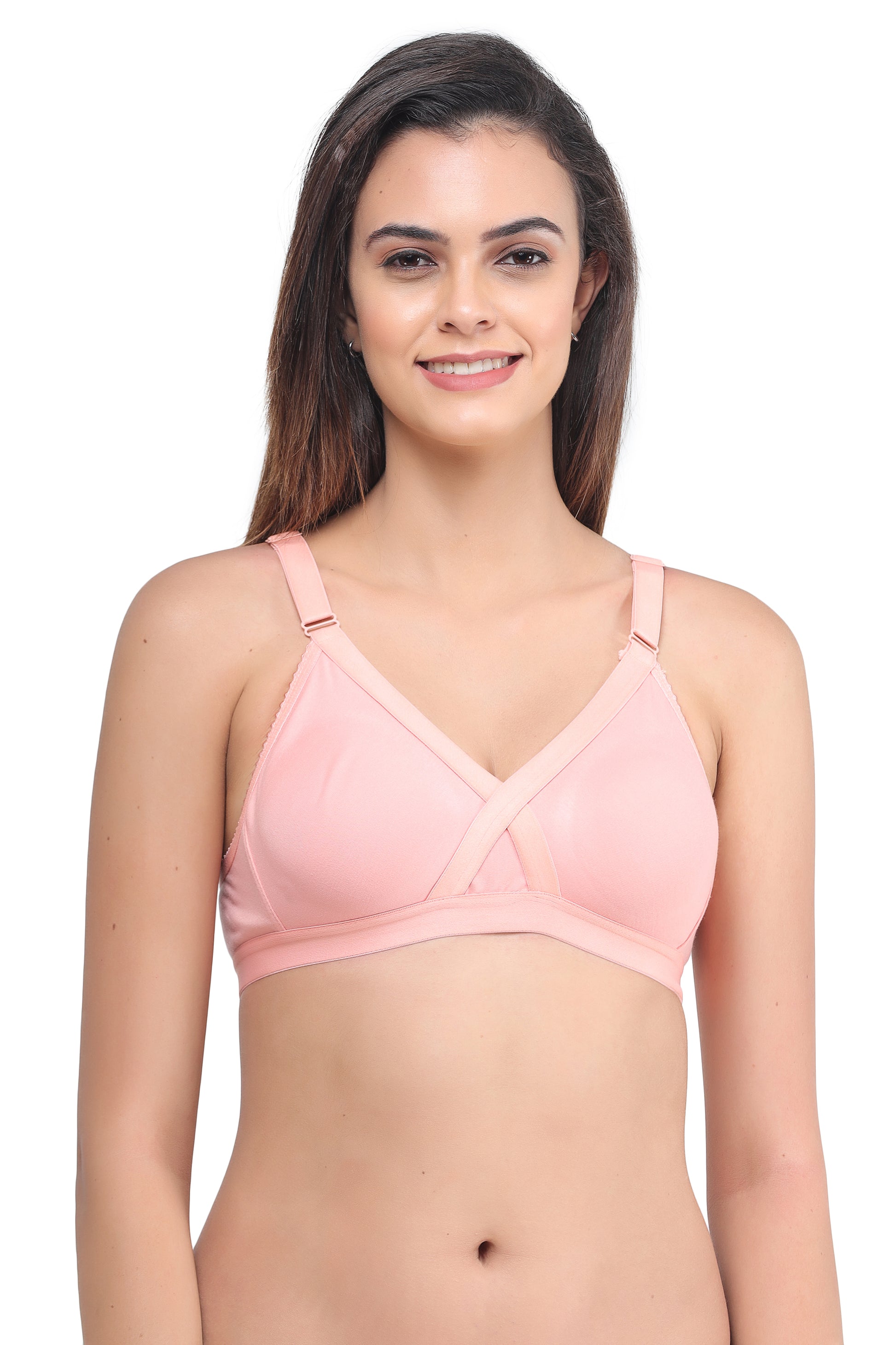 Cross Fit Seamless Bra Full Coverage Assorted Colour 6 Pcs Pack