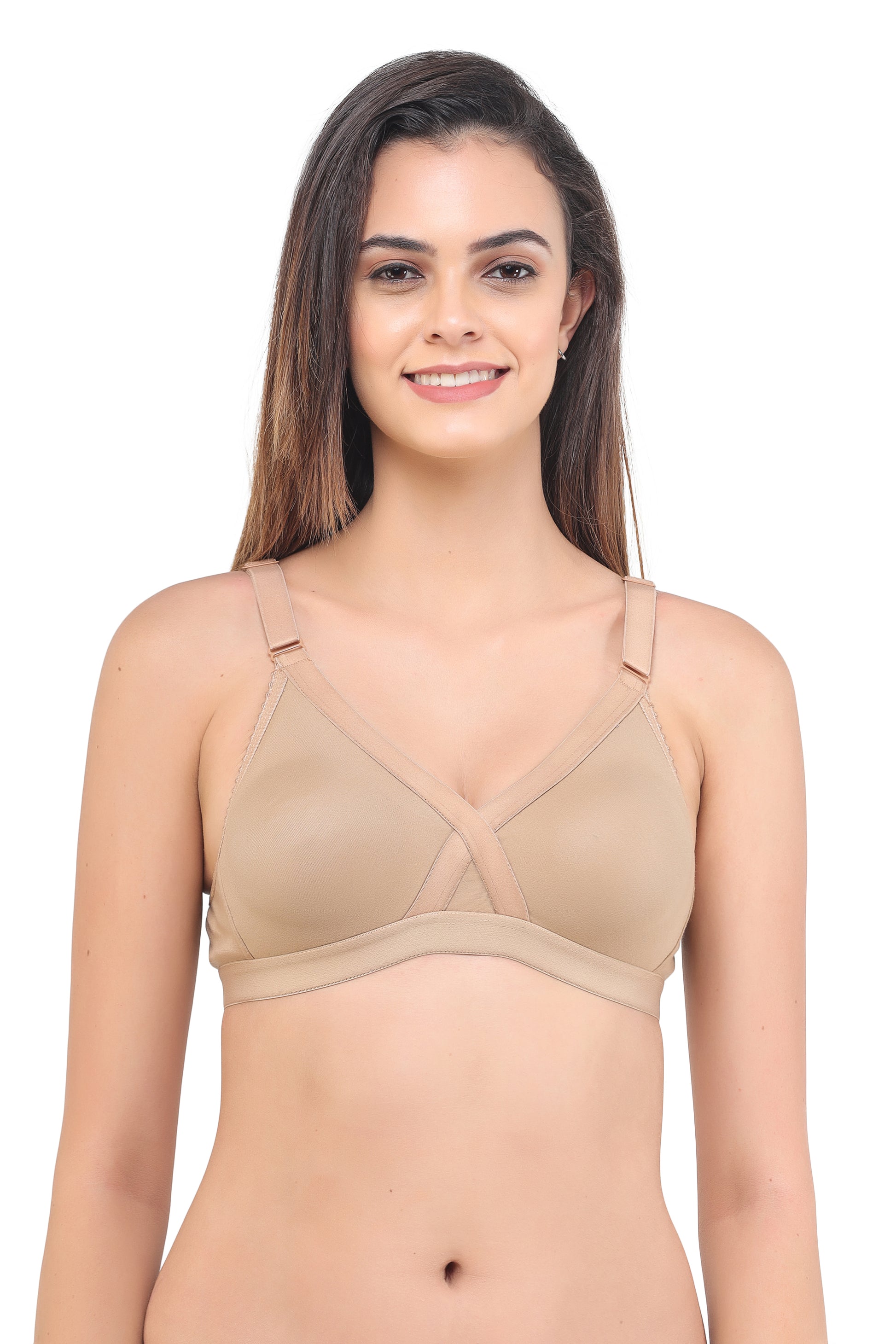 Cross Fit Seamless Bra Full Coverage Assorted Colour 6 Pcs Pack