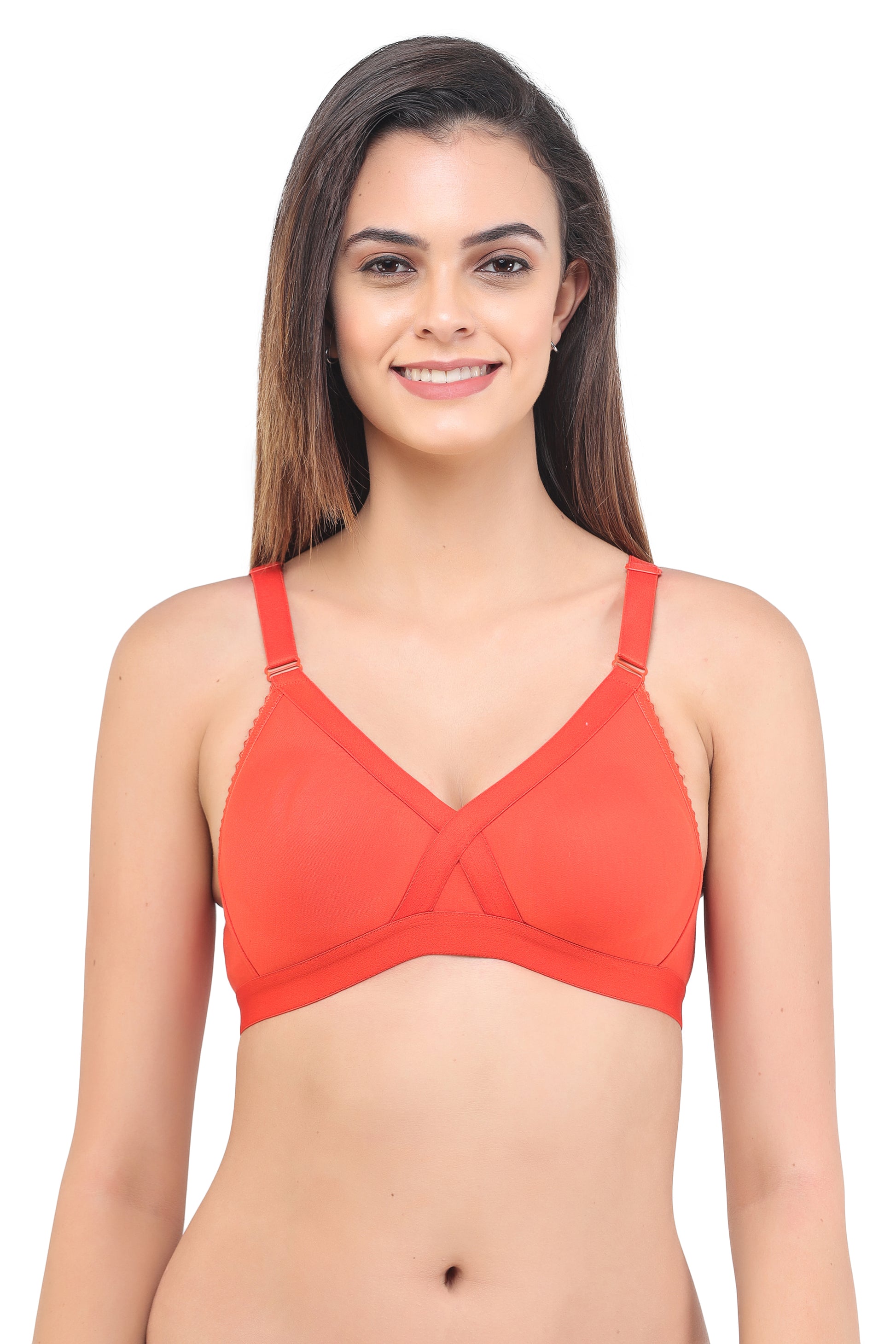Cross Fit Seamless Bra Full Coverage Assorted Colour 6 Pcs Pack