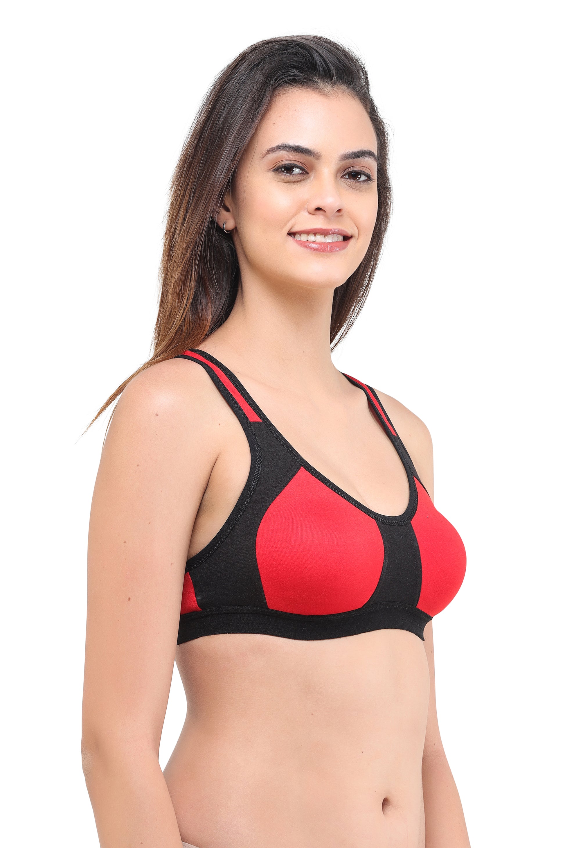 Gym Sports Bra Recer Back Assorted Colour 6 Pcs Pack