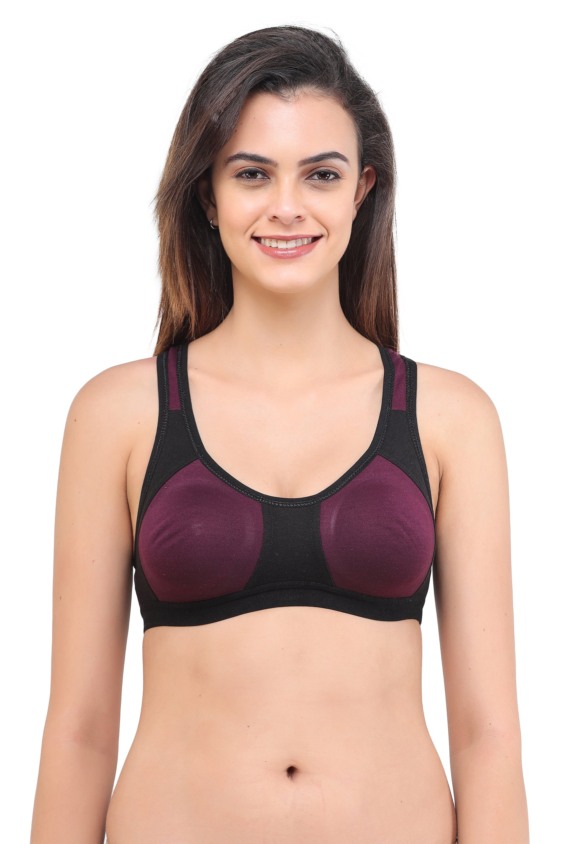 Gym Sports Bra Recer Back Assorted Colour 6 Pcs Pack