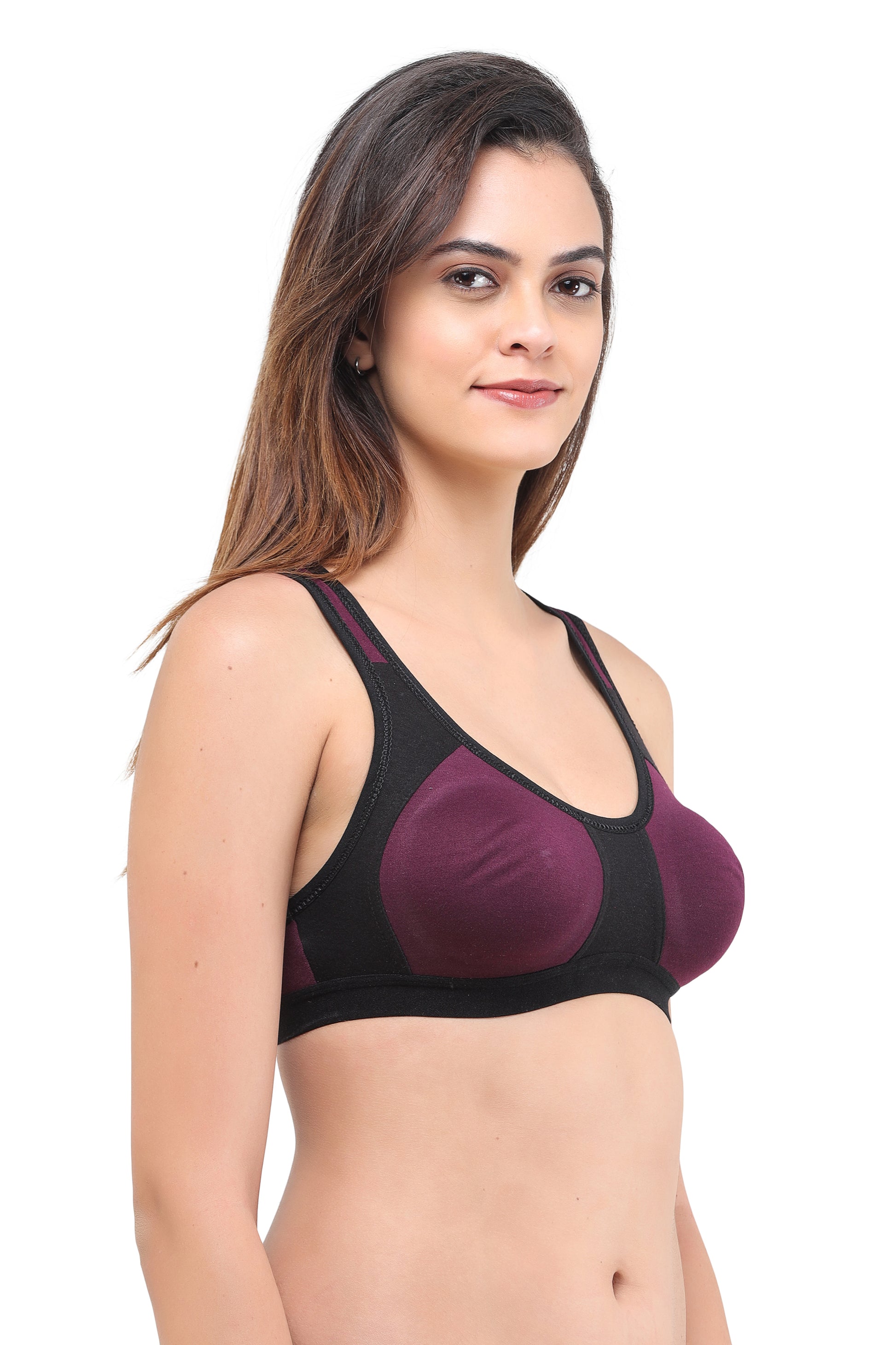 Gym Sports Bra Recer Back Assorted Colour 6 Pcs Pack