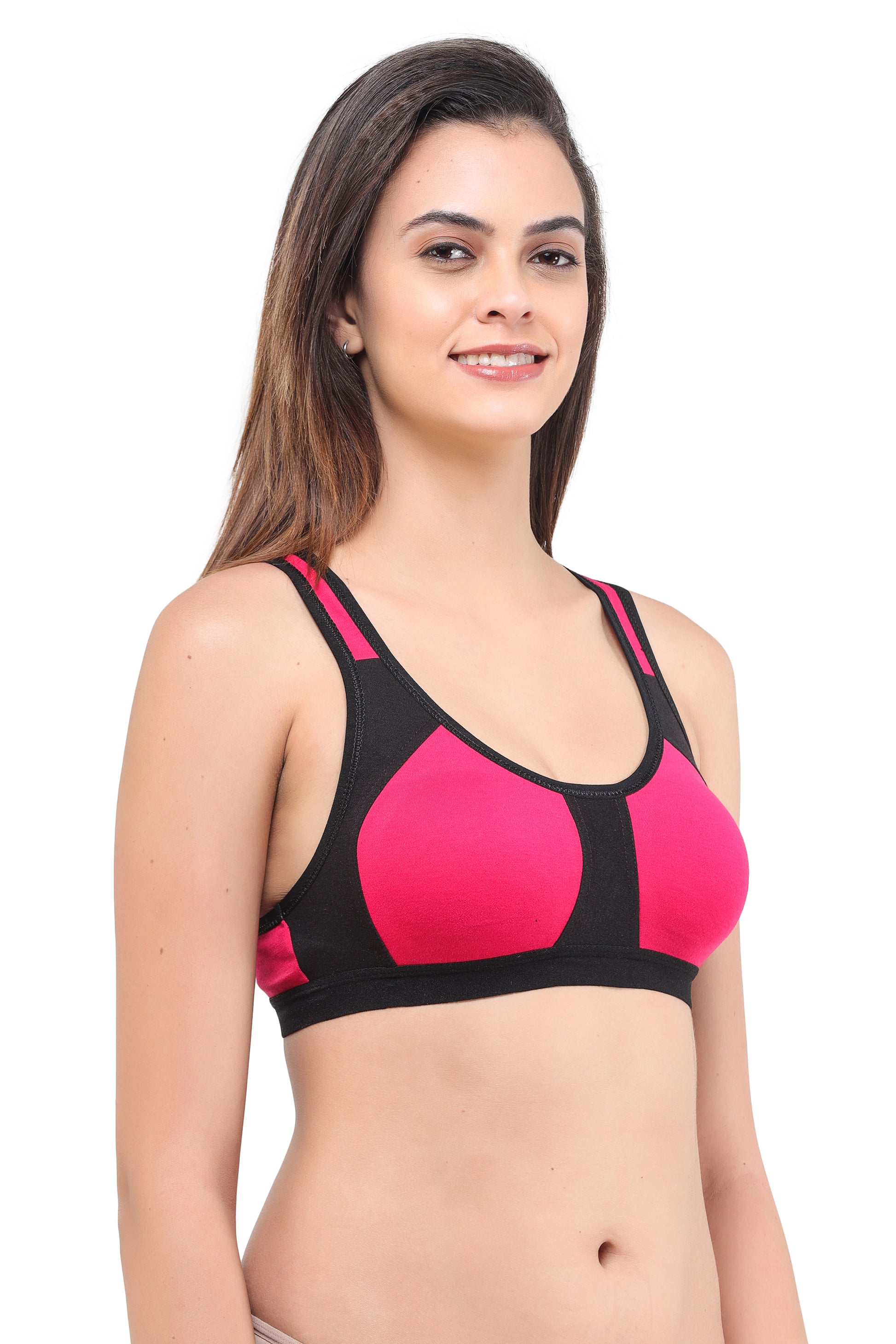 Gym Sports Bra Recer Back Assorted Colour 6 Pcs Pack