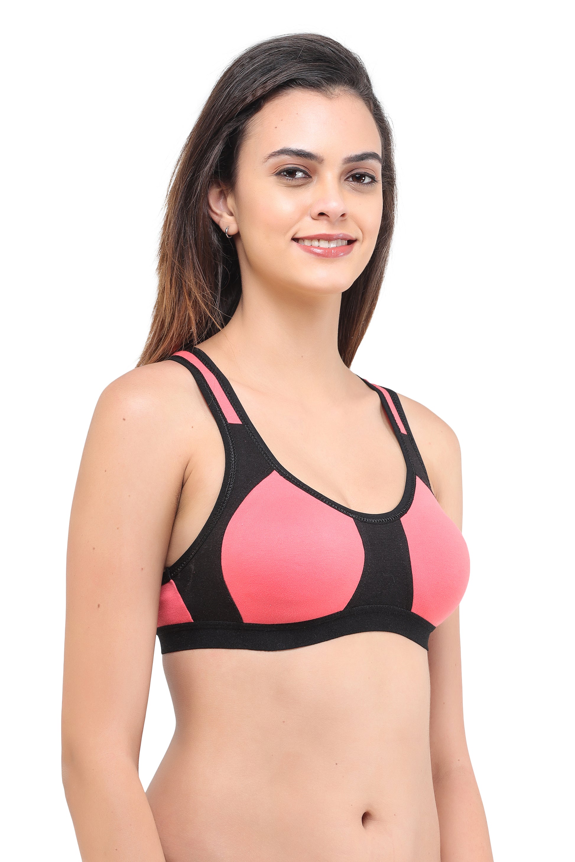 Gym Sports Bra Recer Back Assorted Colour 6 Pcs Pack
