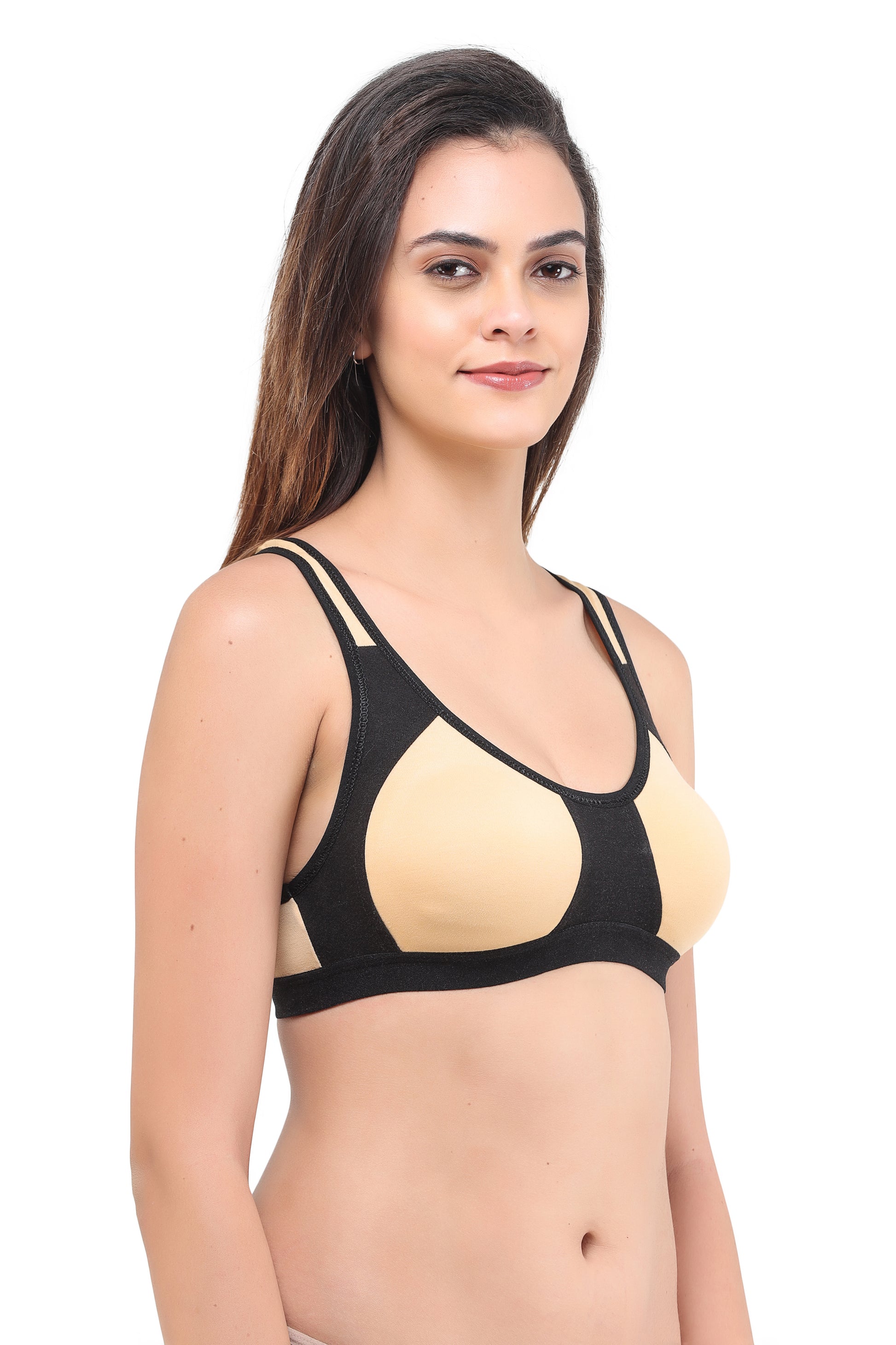 Gym Sports Bra Recer Back Assorted Colour 6 Pcs Pack