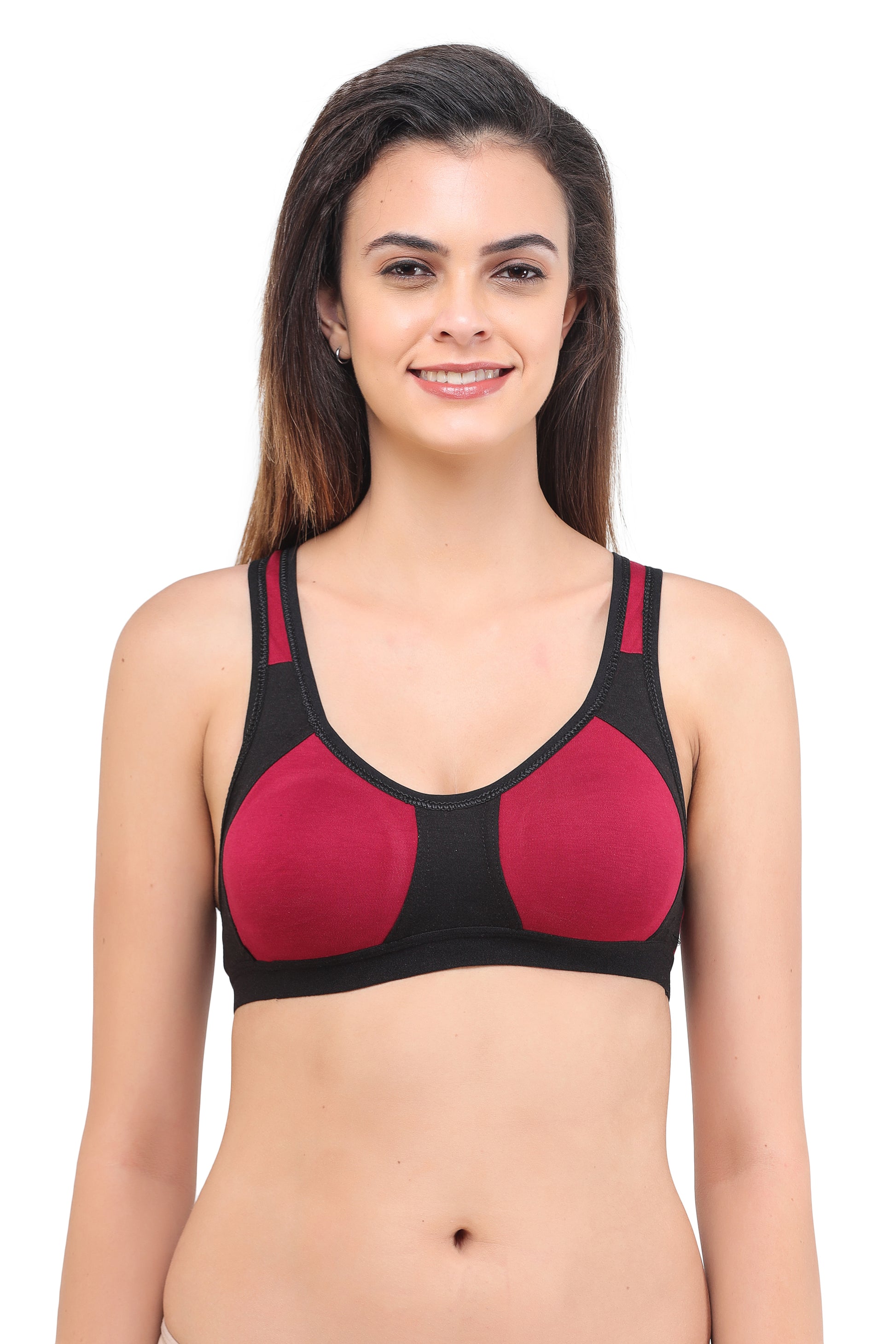 Gym Sports Bra Recer Back Assorted Colour 6 Pcs Pack