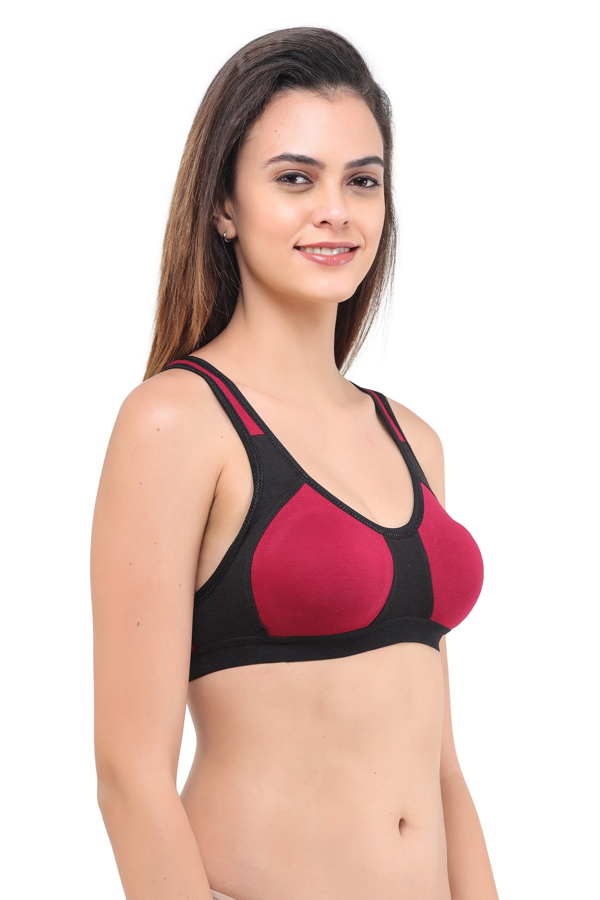Gym Sports Bra Recer Back Assorted Colour 6 Pcs Pack