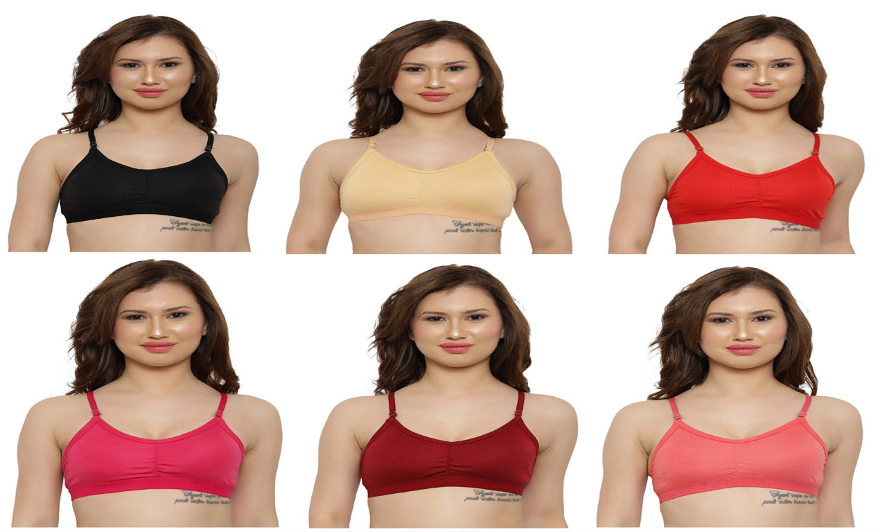 Sports Bra Assorted Colour 6 Pcs Pack
