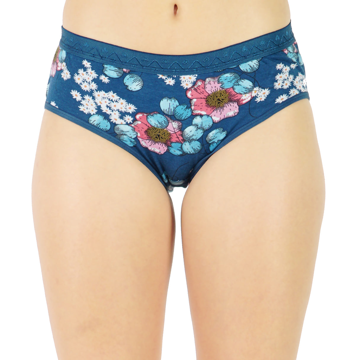 Women Full Coverage Printed Hipster Panty 12 Pcs Pack