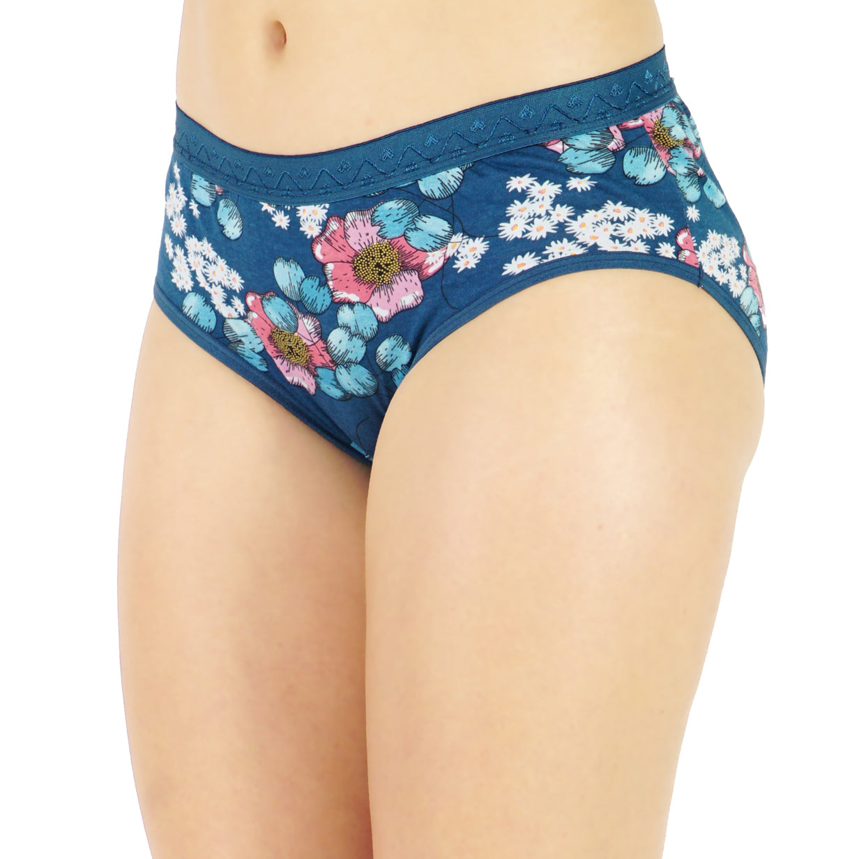 Women Full Coverage Printed Hipster Panty 12 Pcs Pack