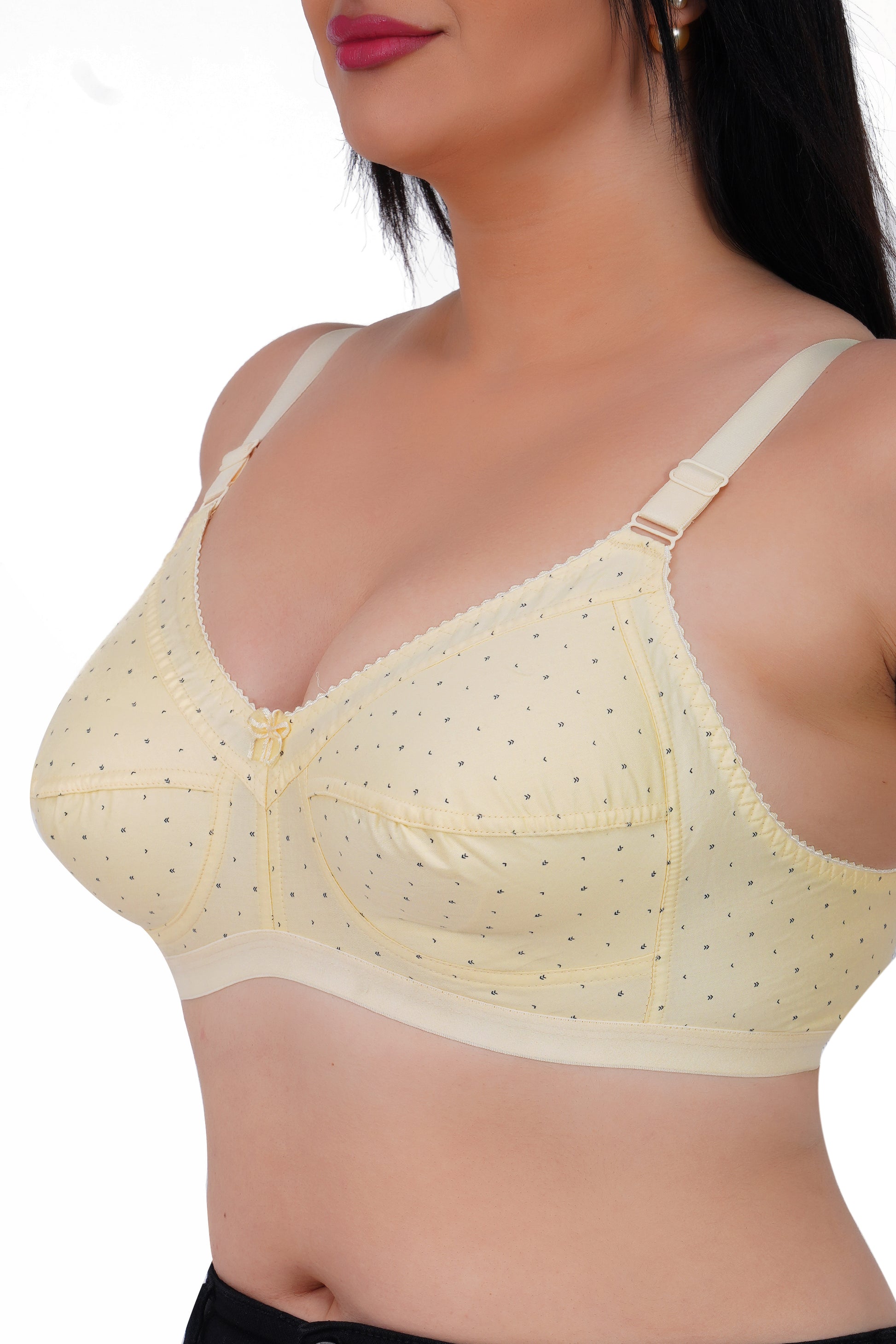 Full Coverage Printed Bra Assorted Colour 6 Pcs Pack