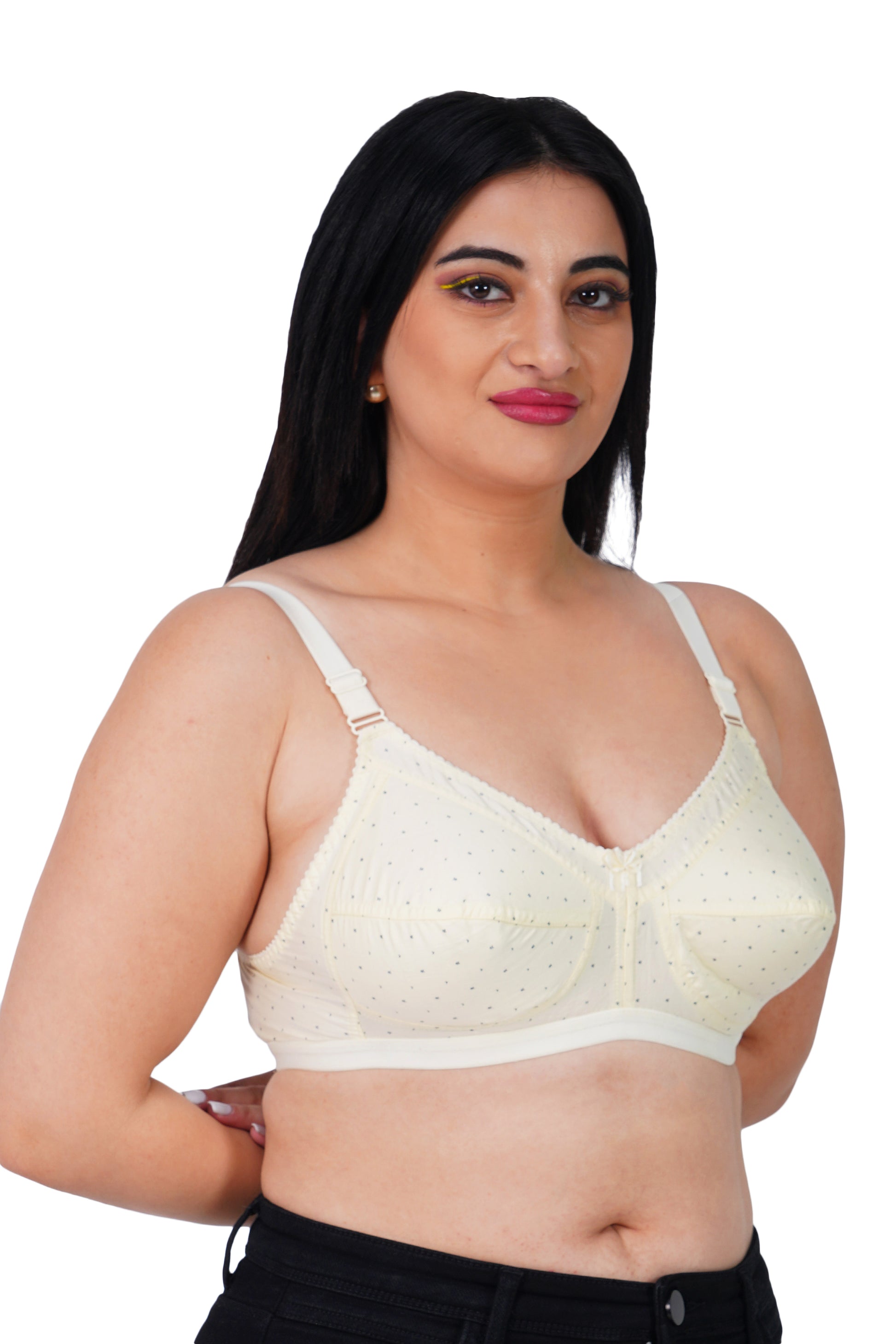 Full Coverage Printed Bra Assorted Colour 6 Pcs Pack