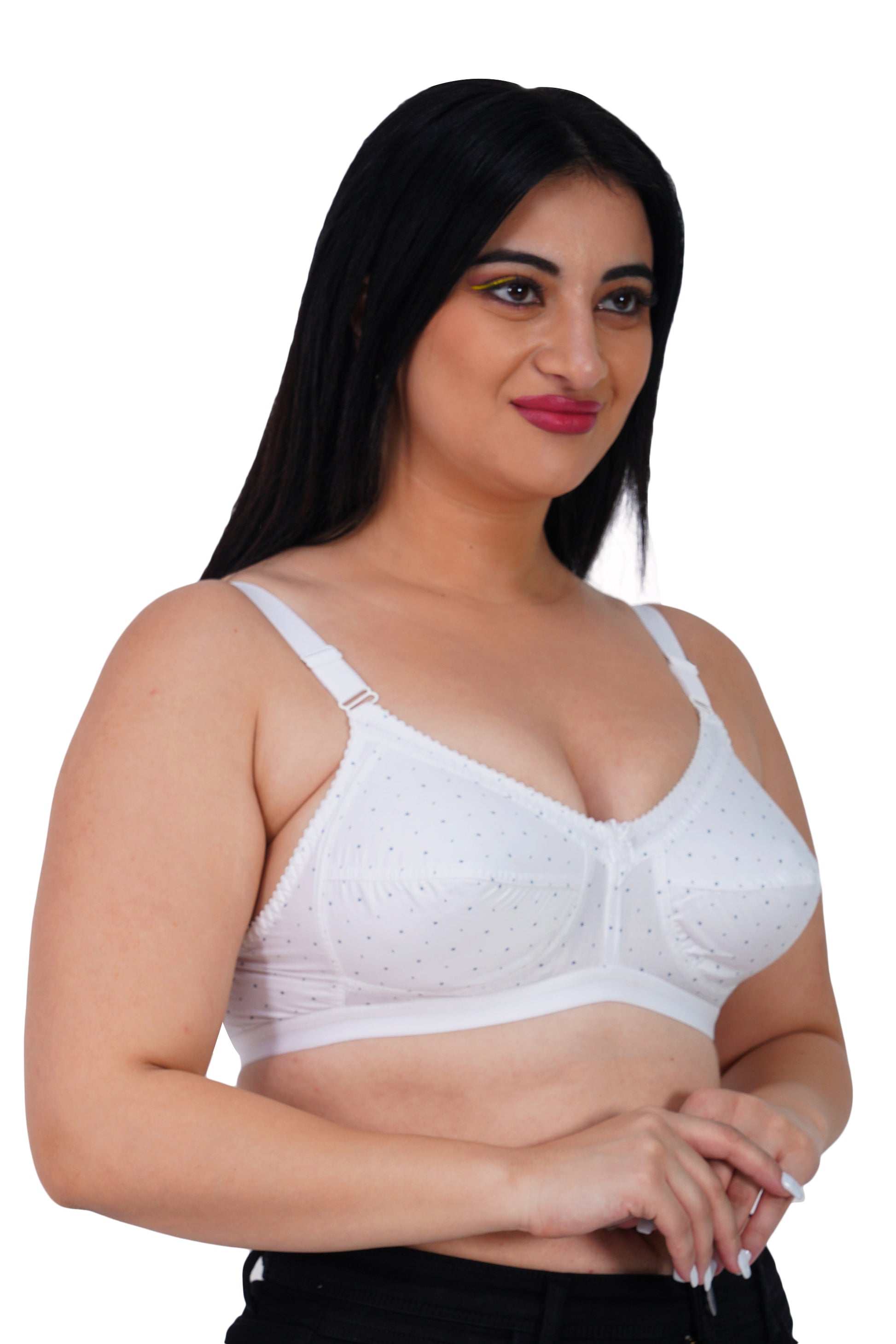 Full Coverage Printed Bra Assorted Colour 6 Pcs Pack