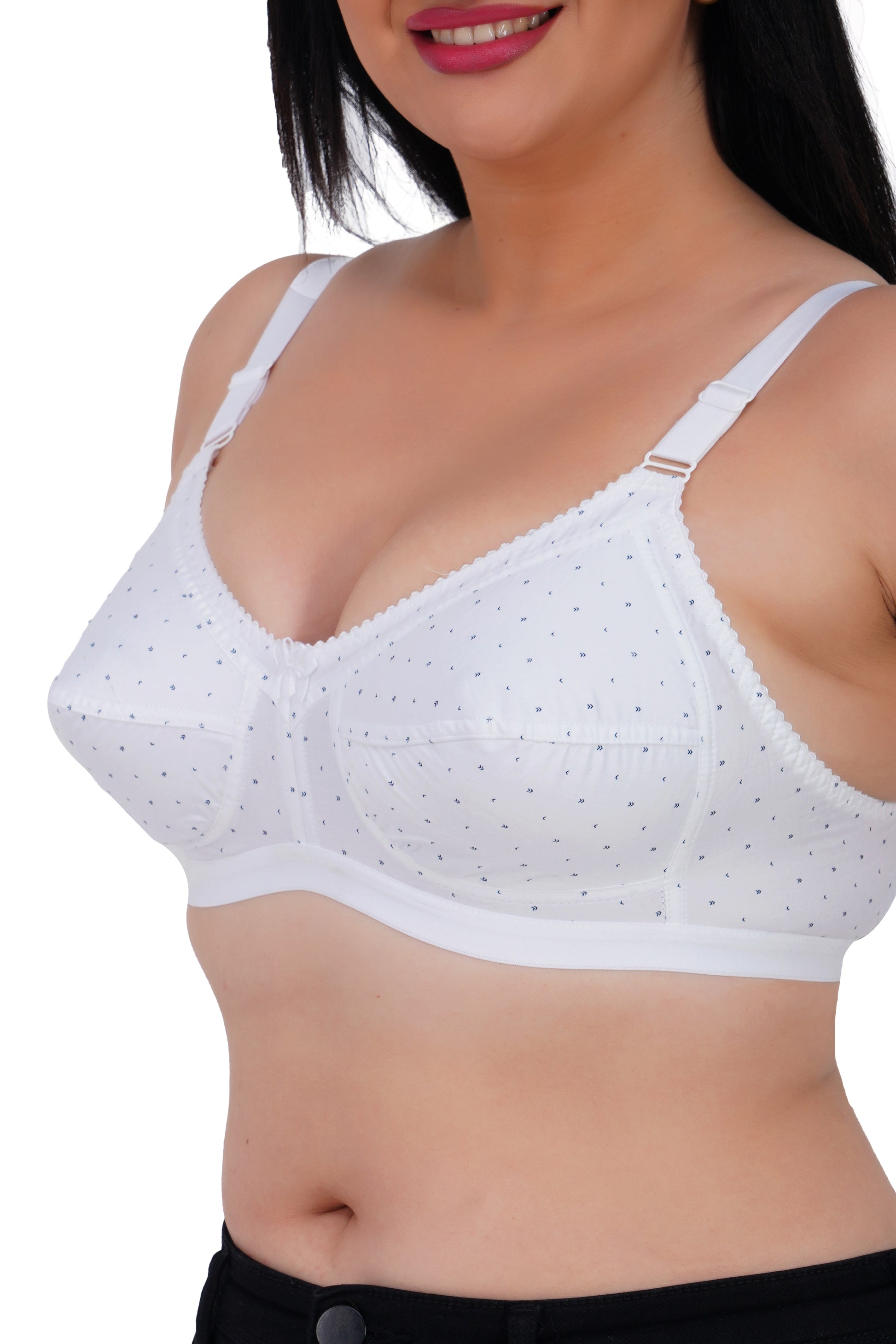 Full Coverage Printed Bra Assorted Colour 6 Pcs Pack