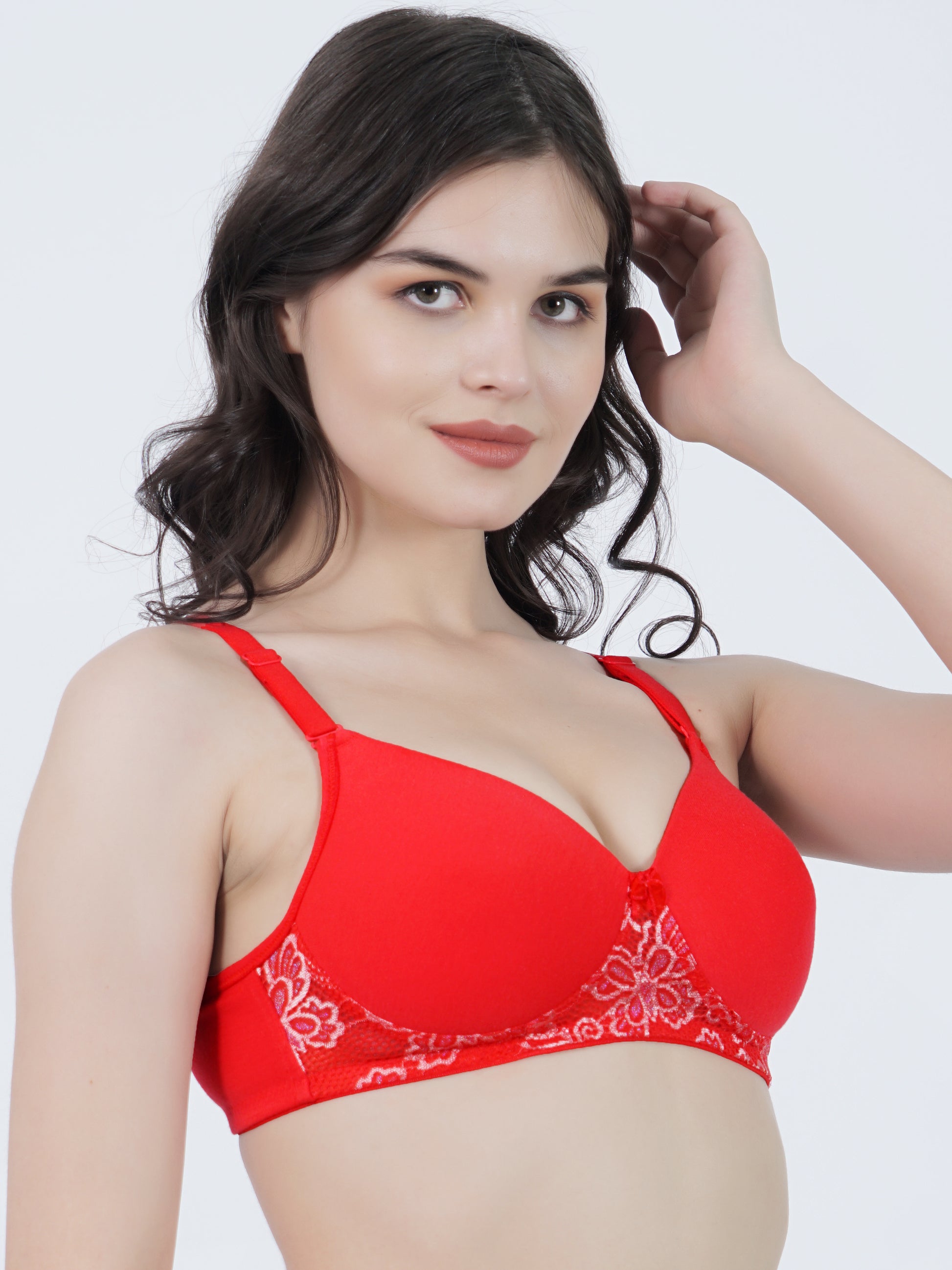 Centre Lace Seamless Full Coverage Padded Bra