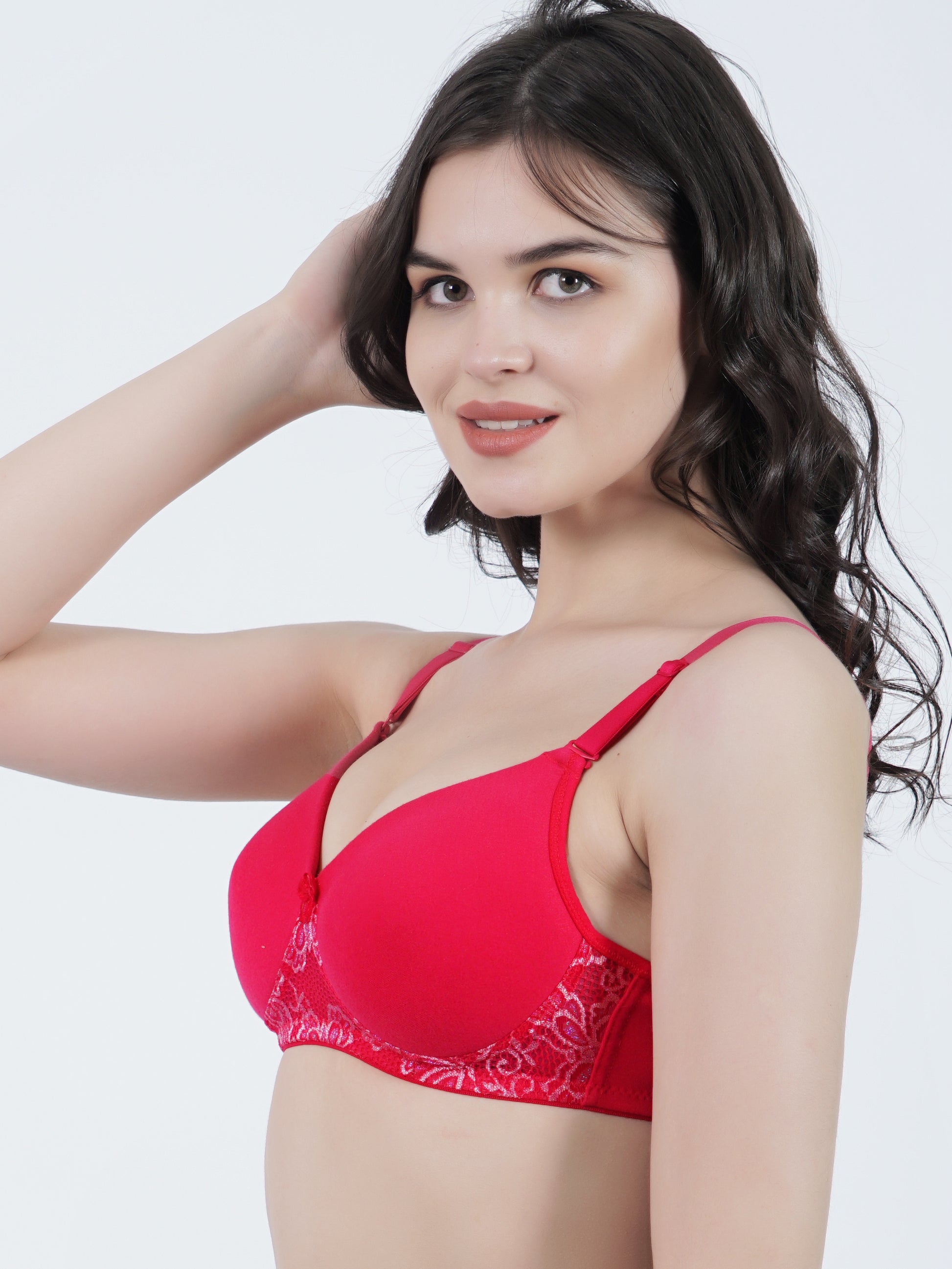 Centre Lace Seamless Full Coverage Padded Bra