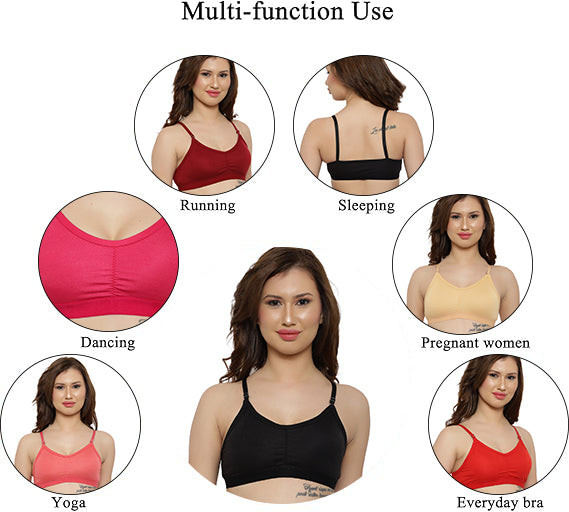 Sports Bra Assorted Colour 6 Pcs Pack