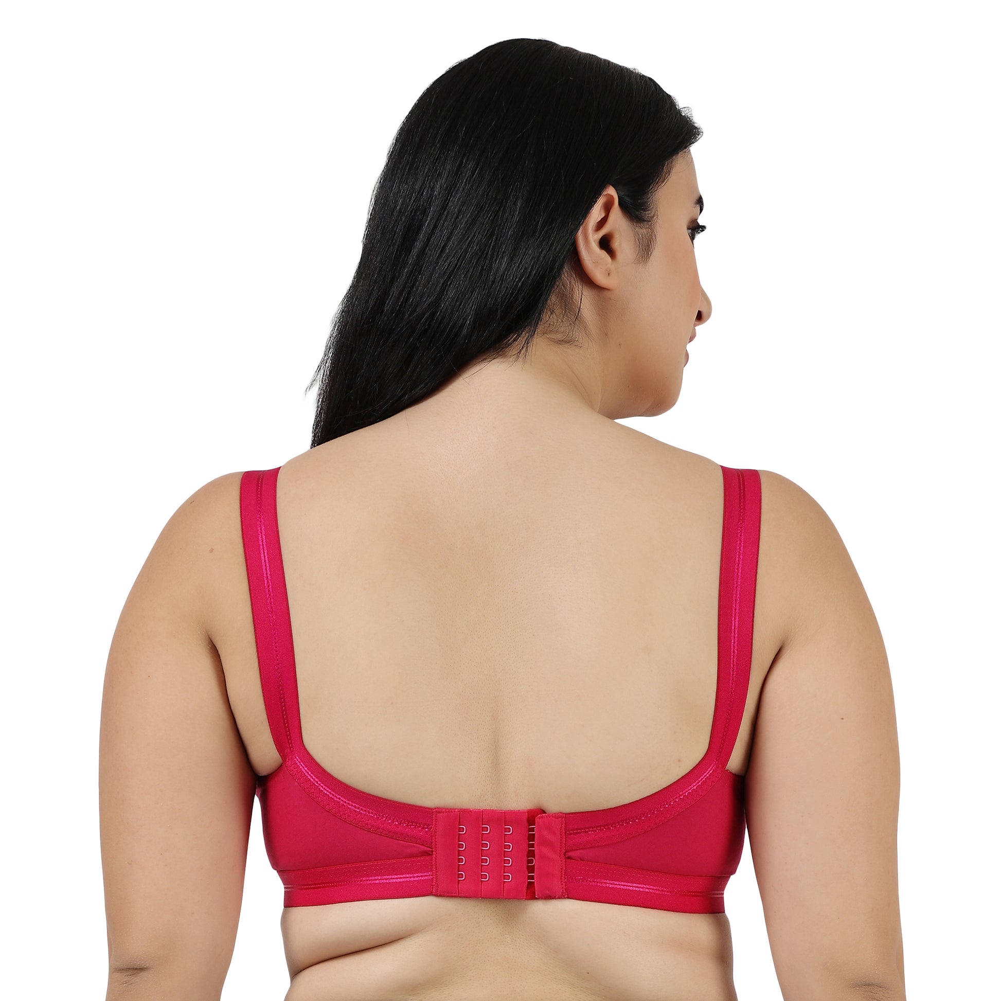 Full Coverage Back 4 Hook Cotton bra Assorted Colour 6 Pcs Pack