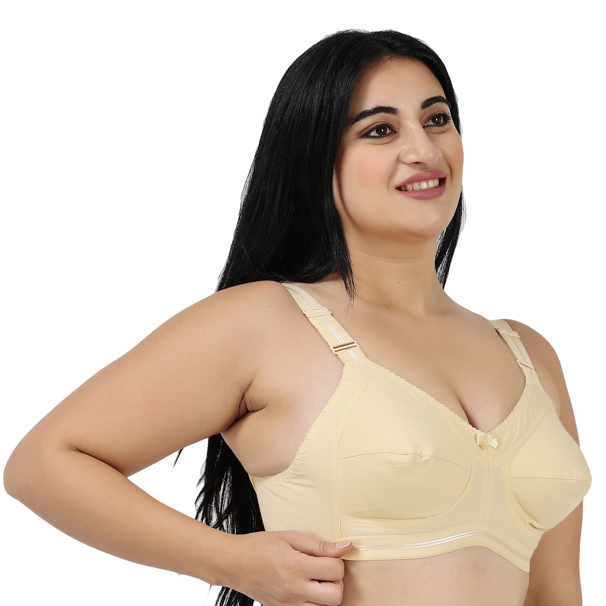 Full Coverage Back 4 Hook Cotton bra Assorted Colour 6 Pcs Pack