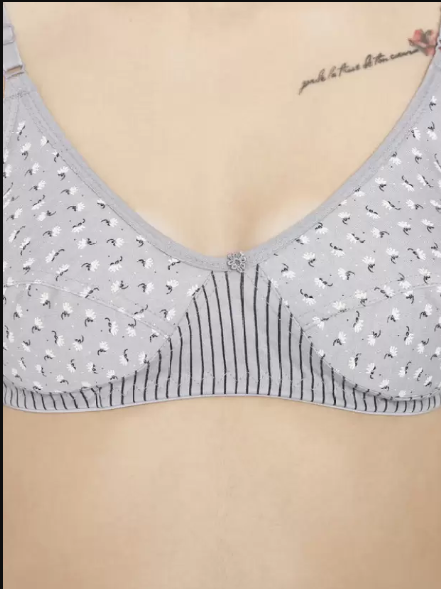 Printed Seamless Bra Assorted Colour 6 Pcs Pack