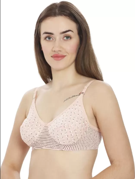 Printed Seamless Bra Assorted Colour 6 Pcs Pack