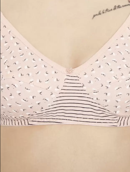 Printed Seamless Bra Assorted Colour 6 Pcs Pack