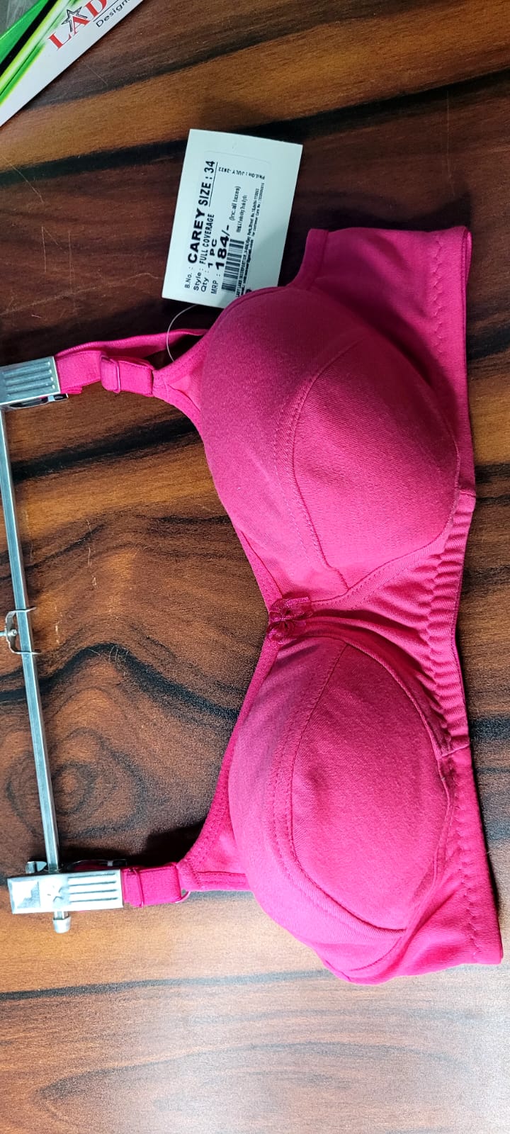 Full Coverage Printed Bra Assorted Colour 6 Pcs Pack