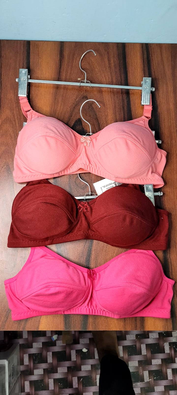 Full Coverage Printed Bra Assorted Colour 6 Pcs Pack