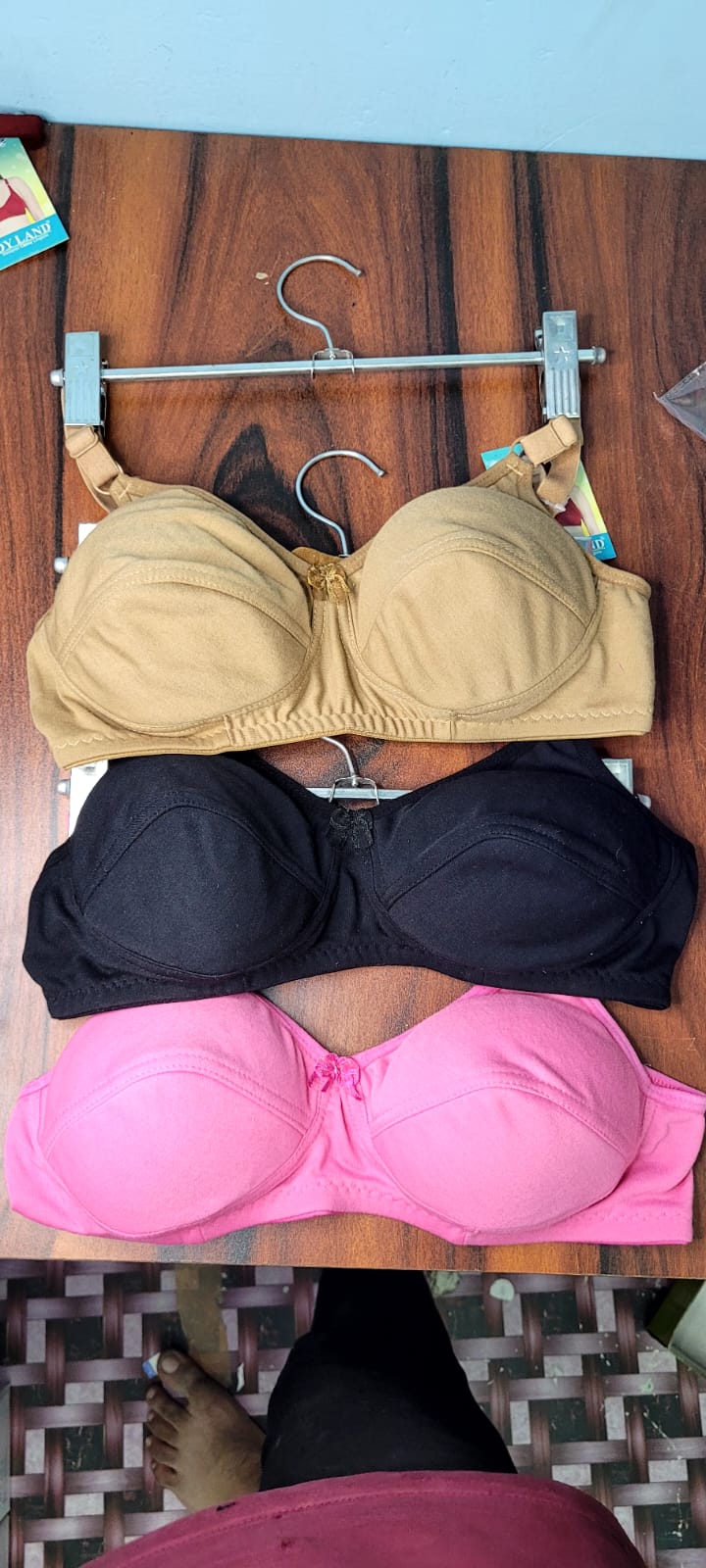 Full Coverage Printed Bra Assorted Colour 6 Pcs Pack