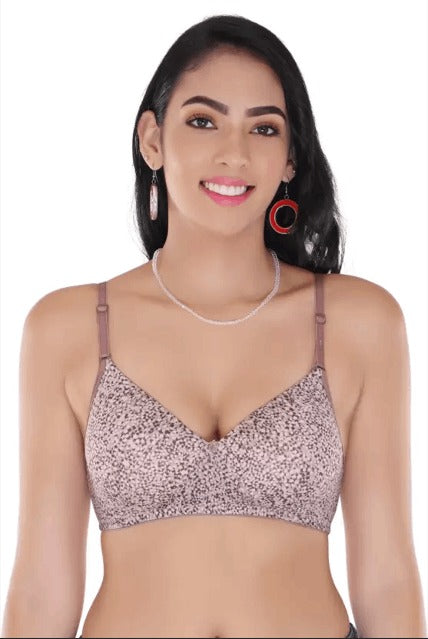 ALL Day Confortable Printed Bra  Full Coverage bra Assorted colour 6 Pcs Pack