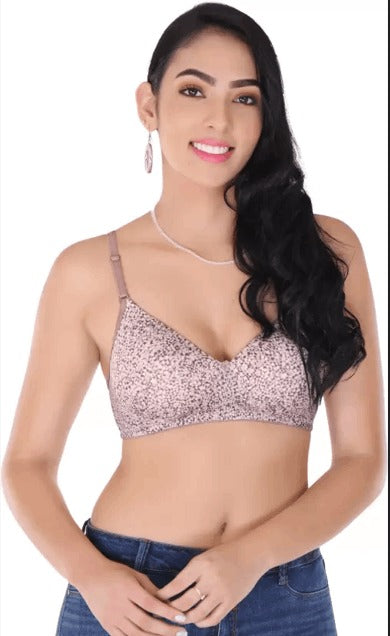 ALL Day Confortable Printed Bra  Full Coverage bra Assorted colour 6 Pcs Pack