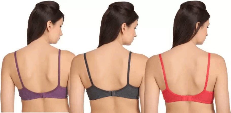 Women Full Coverage Lightly Padded Bra Assorted Colour 6 Pcs Pack