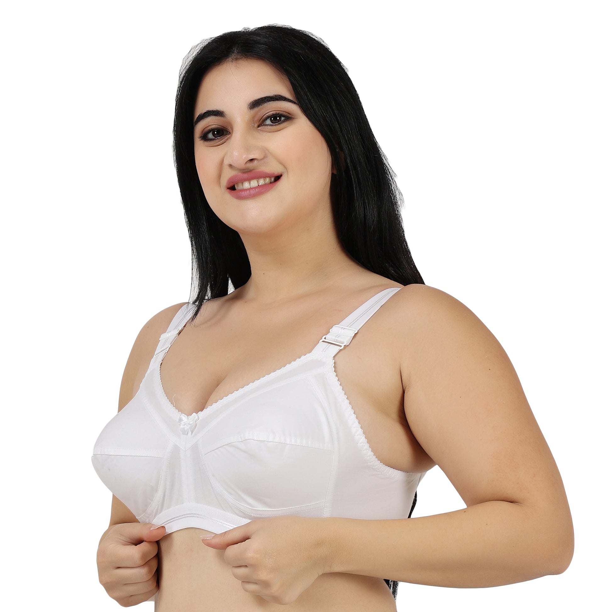 Full Coverage Back 4 Hook Cotton bra Assorted Colour 6 Pcs Pack