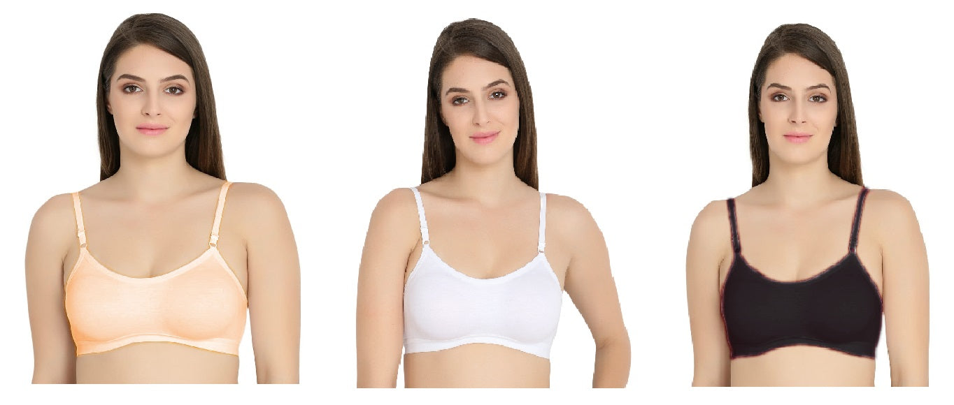 Seamless Sports Bra For School girl Assorted Colour 6 Pcs Pack