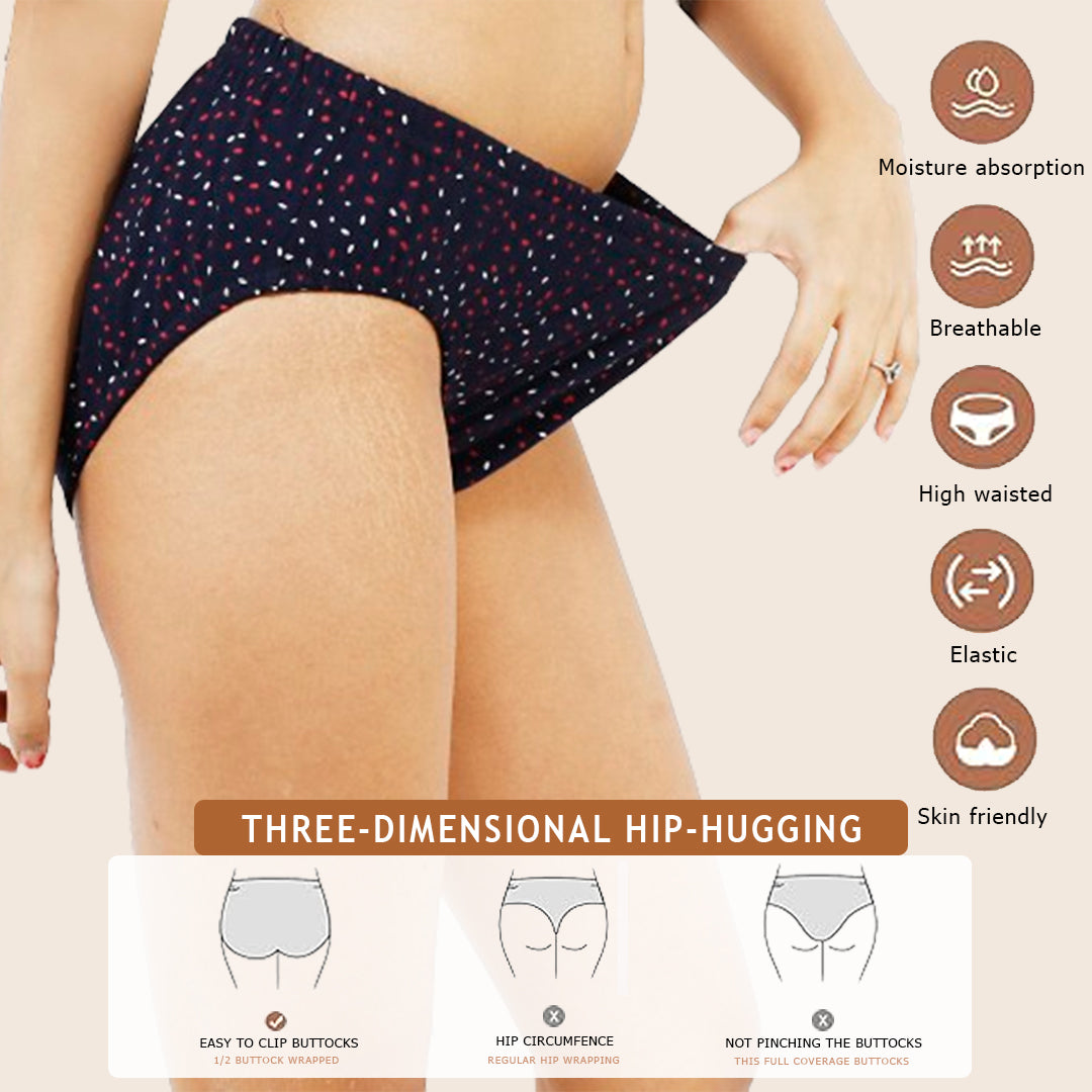 Women Full Coverage Printed Hipster Panty Assorted Colour 12 Pcs Pack