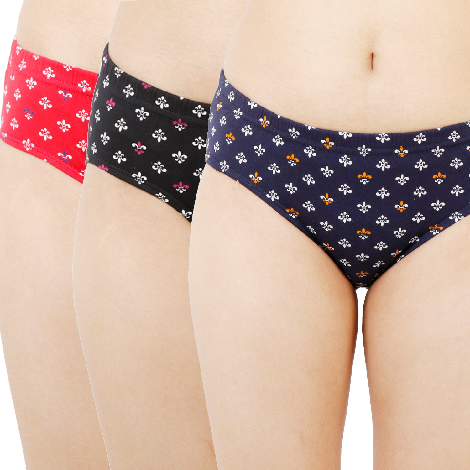 Women Full Coverage Printed Hipster Panty 12 Pcs Pack