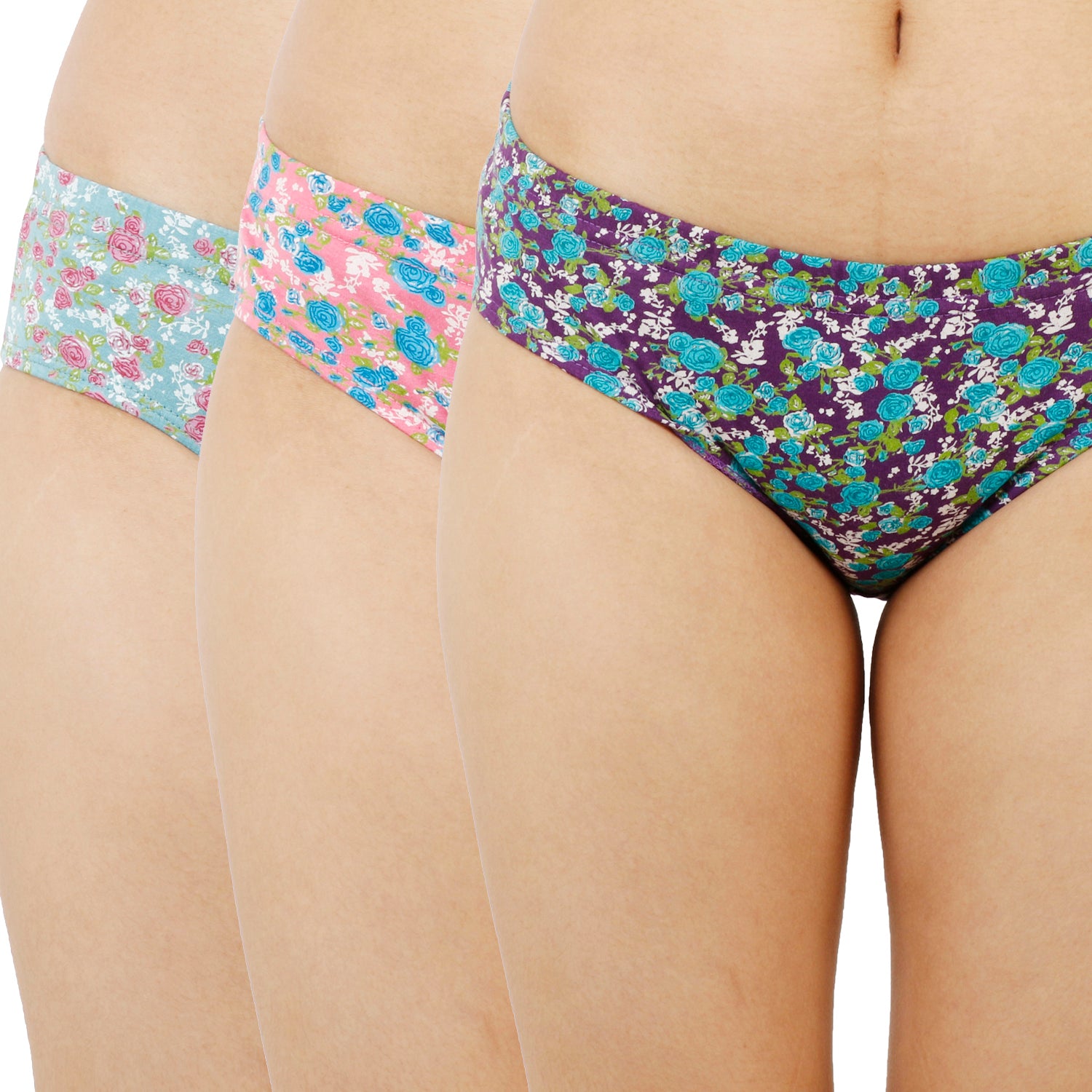 Women Full Coverage Printed Hipster Panty 12 Pcs Pack