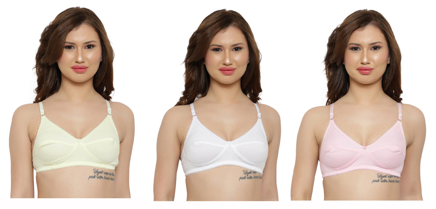 Daily Use Regular Bra Assorted Colour 6 Pcs Pack
