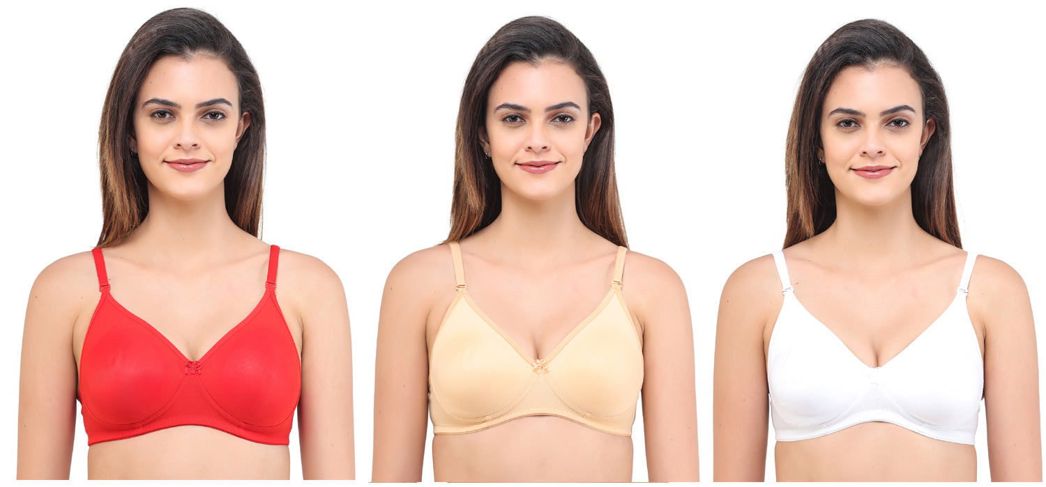 Seamless Detecheble Bra Assorted Colour 6 Pcs Pack