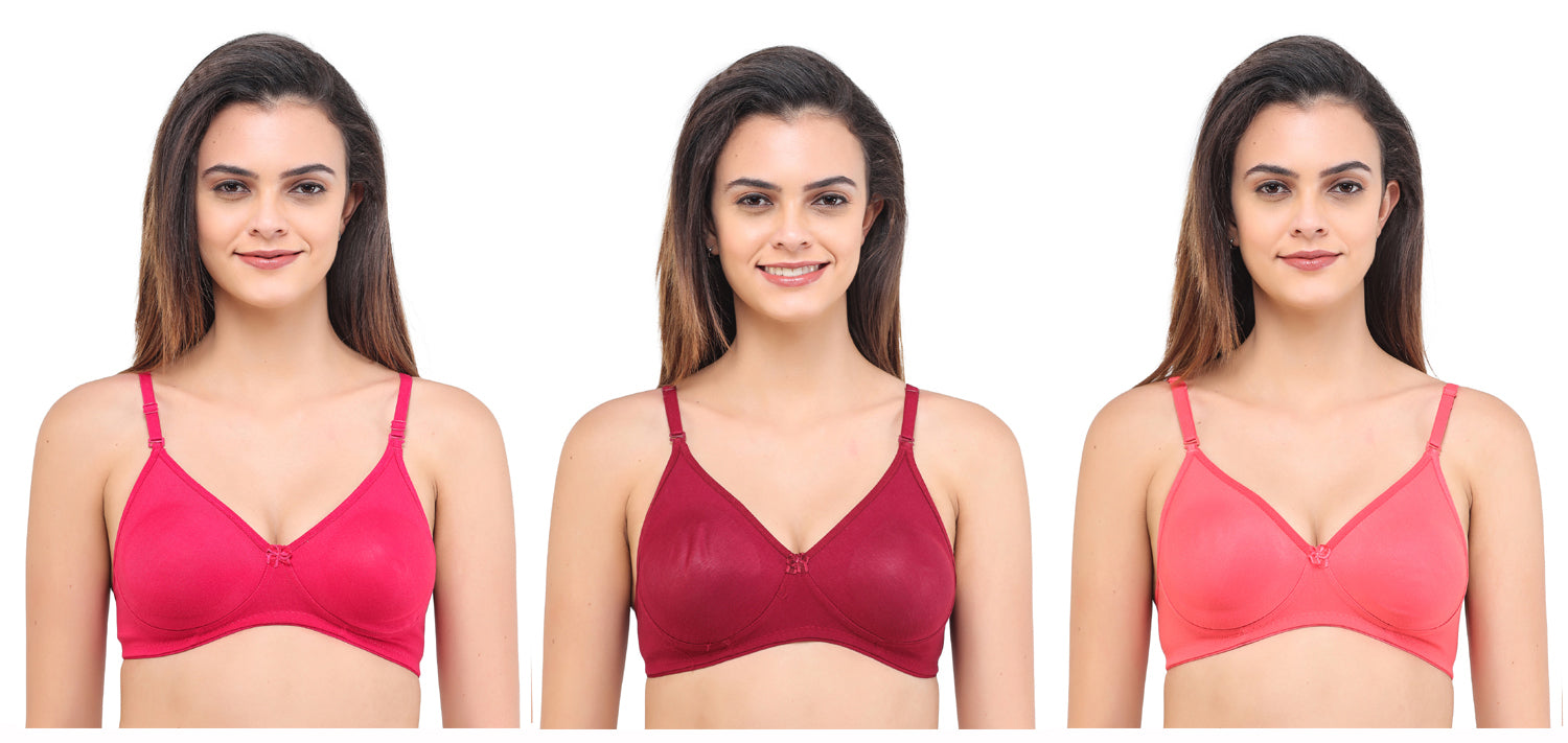 Seamless Detecheble Bra Assorted Colour 6 Pcs Pack
