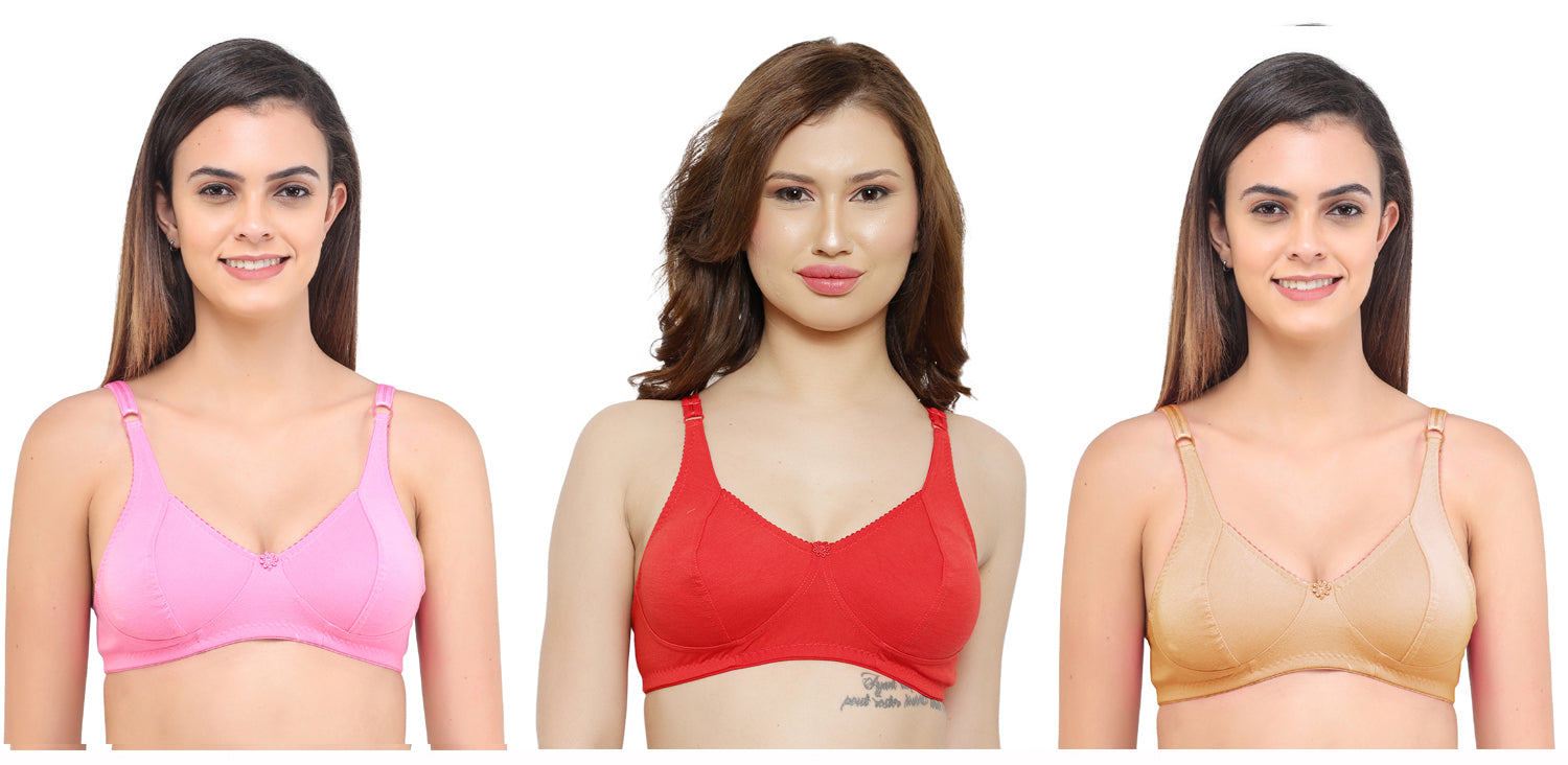 Full Coverage Bra Assorted Colour 6 Pcs Pack