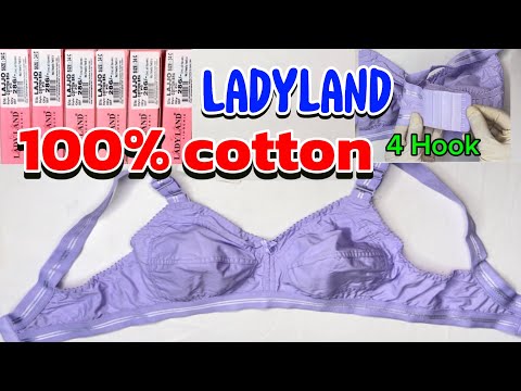 Full Coverage Back 4 Hook Cotton bra Assorted Colour 6 Pcs Pack