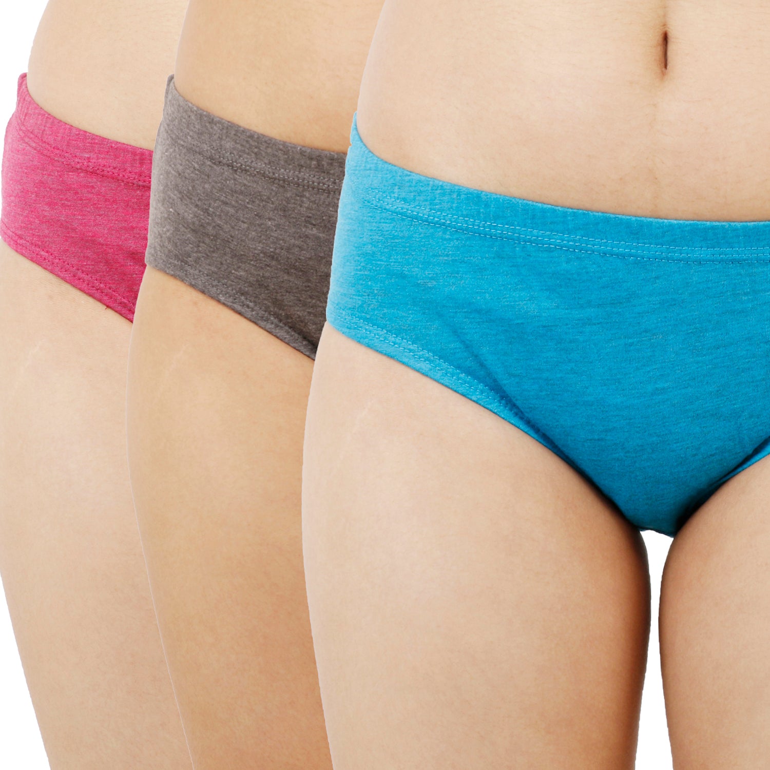 Women Full Coverage Solid Hipster Panty 12 Pcs Pack
