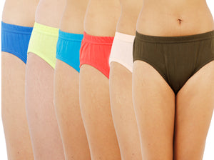 Women Full Coverage Solid Colour Hipster Panty 10 Pcs Pack