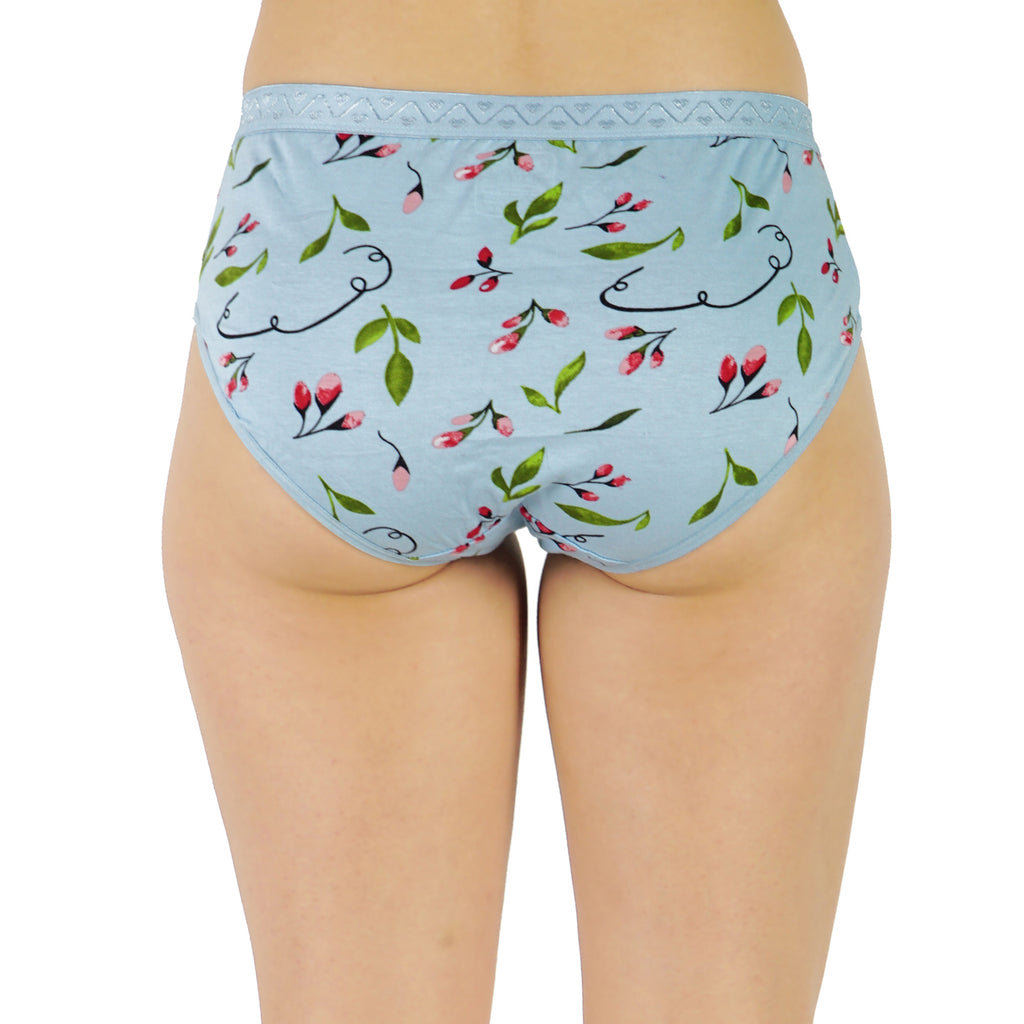 Women Full Coverage Printed Hipster Panty 12 Pcs Pack